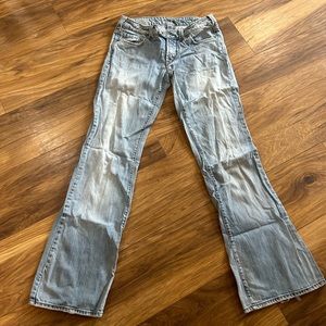 Vintage silver jeans flare